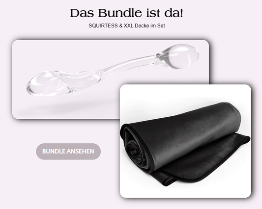 Set aus SQUIRTESS WOMAN & XXL Decke